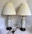 White Vintage Chinese Chinoiserie Porcelain Table Lamps With Birds, Chrysanthemums & Pleated Shades - a Pair For Sale - Image 8 of 12