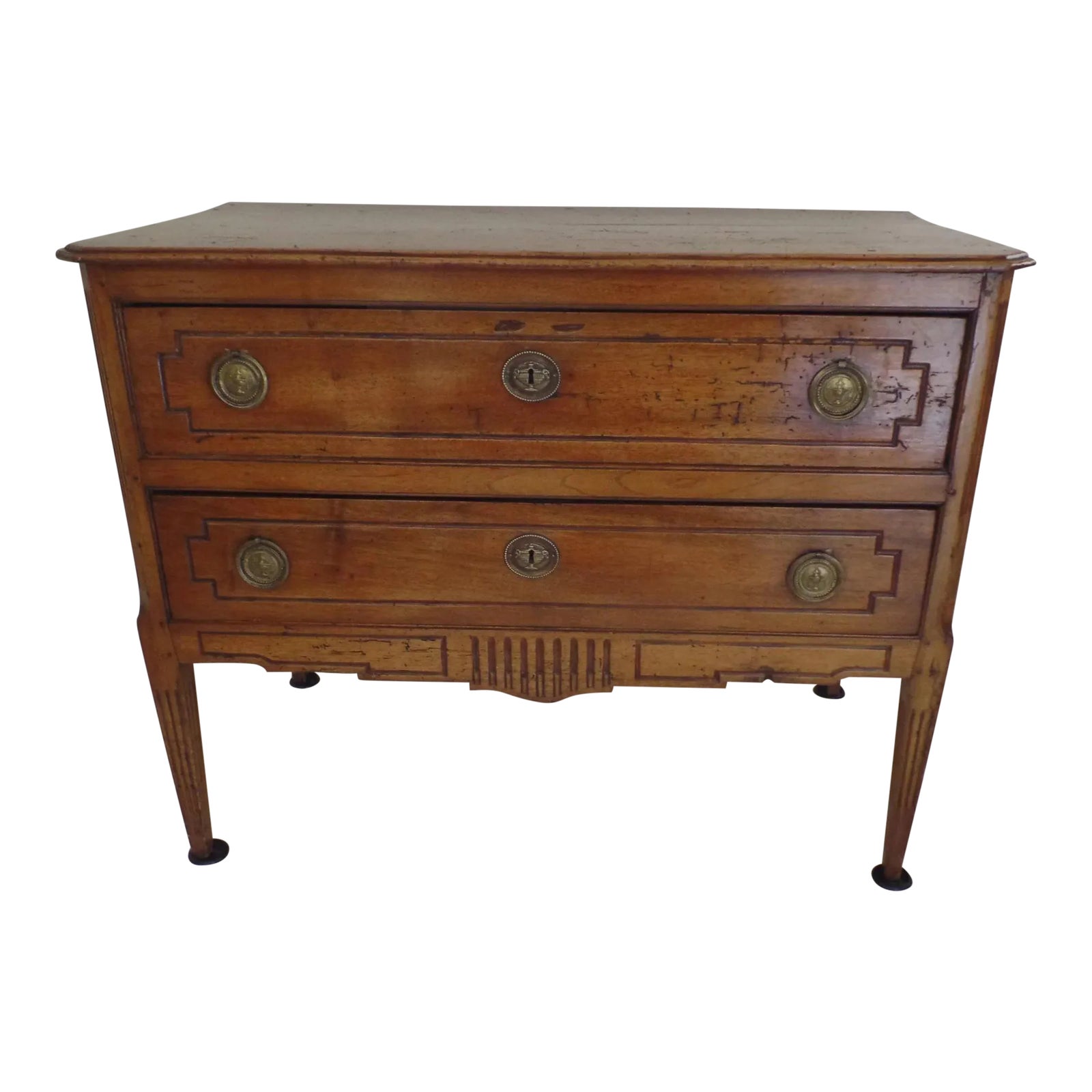 Italian Two Drawer Commode Fruitwood 18th | Chairish