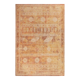 Rug & Kilim’s Distressed Cairo Rug in Burnt Orange, 10x14 For Sale