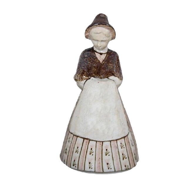 Model Girl 205/5 JC Earthenware Ceramic by Gudrun Meedom for Bing & Grondahl, 1960s For Sale