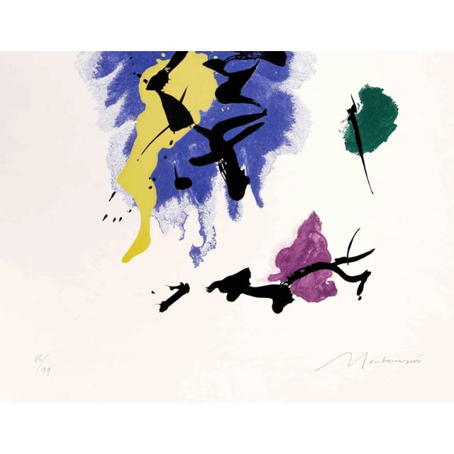 Abstract Composition is an Original Lithograph realized by Luigi Montanarini in 1970s. Good condition on a white...