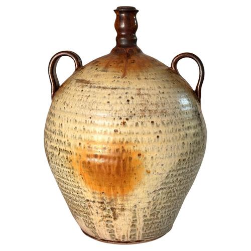 Stone Vintage Mid-Century French Provincial Stoneware Pottery Jug For Sale - Image 7 of 7