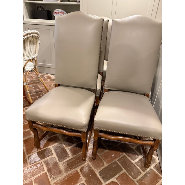 Vintage French Set of (6) Os De Mouton Dining Chairs For Sale In Birmingham - Image 6 of 7