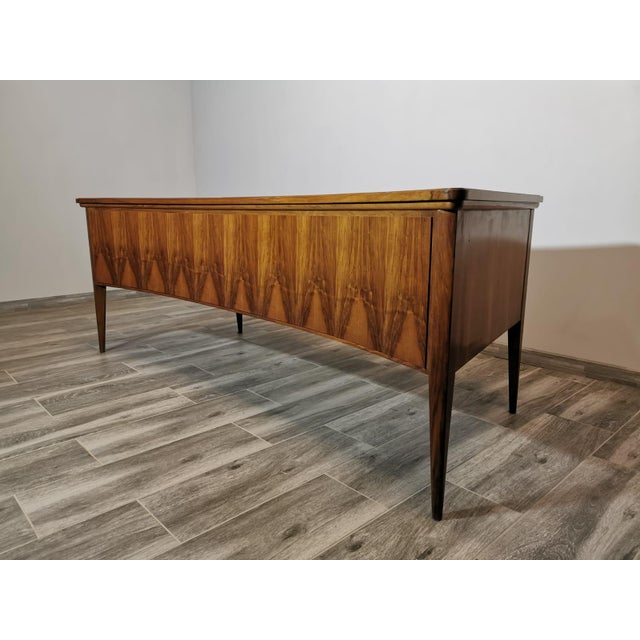Mid-Century Brown Office Desk For Sale - Image 12 of 18
