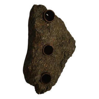 Vintage Stone Candleholder by Saulo For Sale