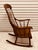 American Classic Antique Primitive American Mahagony Spindle Back Rocking Chair For Sale - Image 3 of 10