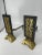 Pair of Asian inspired andirons and set of three fire tools with stand. Iron and brass. These are such a fantastic set of...