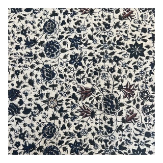 Soane Britain Jasmine & Frangipani Walnut and Melvin Ivory Linen Fabric- 4 Yards For Sale