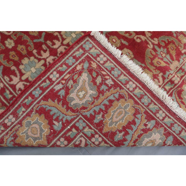 Red Vintage Turkmen Bukhara Hand-Knotted Wool Rug 6'1 X 8'9 For Sale - Image 8 of 8