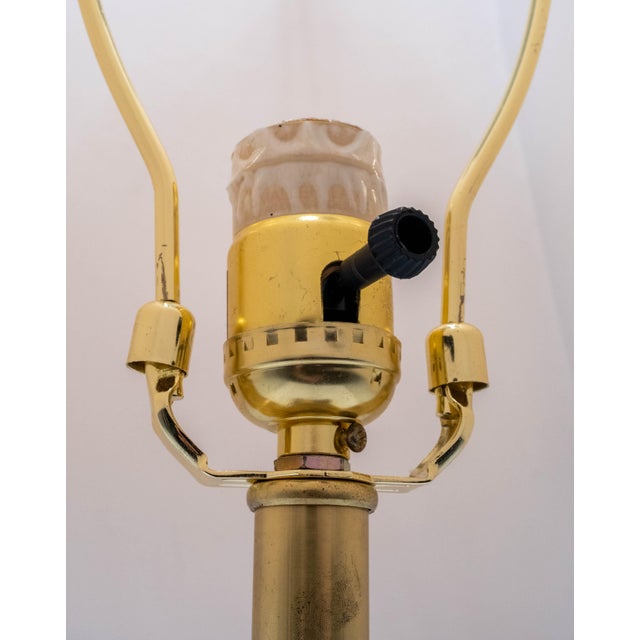 Pair of Neoclassical Column Crystal Glass Table Lamps For Sale In Philadelphia - Image 6 of 15