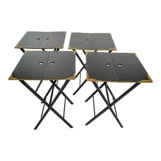 Set of Four Folding Tray Tables For Sale