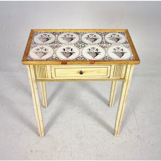 Wood Faience Console Table, 1810 For Sale - Image 7 of 9
