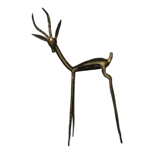 Vintage African Bronze Gazelle Sculpture