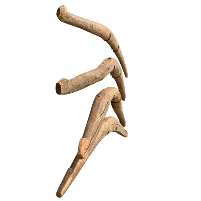 Collection of Eight 19th/Early 20th Century Hog Gambrels on Custom Wall Mounts For Sale In Chicago - Image 6 of 14