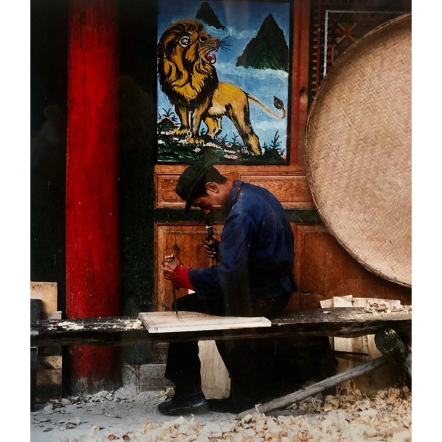 Printmaking Materials Mark Abrahamson, Vintage Photograph Cibachrome Jiuzhaigou Sichuan China Color Photo Print Lion, 1987 For Sale - Image 7 of 12