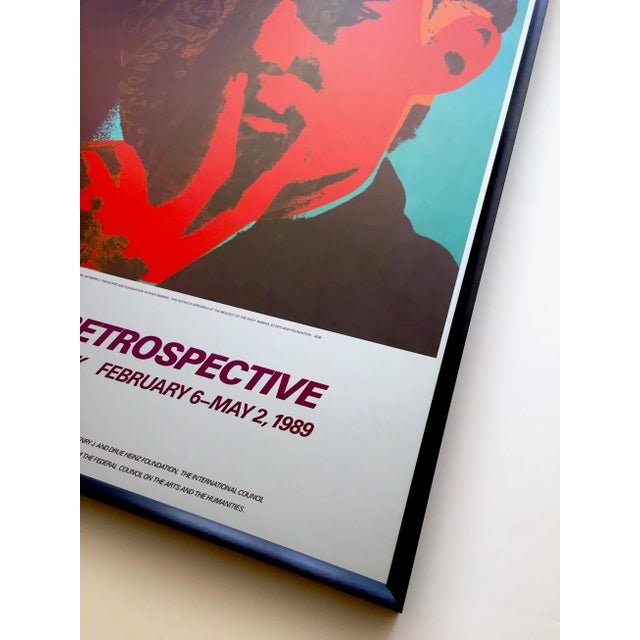 Andy Warhol Estate Vintage 1989 Moma Exhibition Lithograph Print Framed Pop Art Poster " Self Portrait " 1967 For Sale - Image 12 of 13