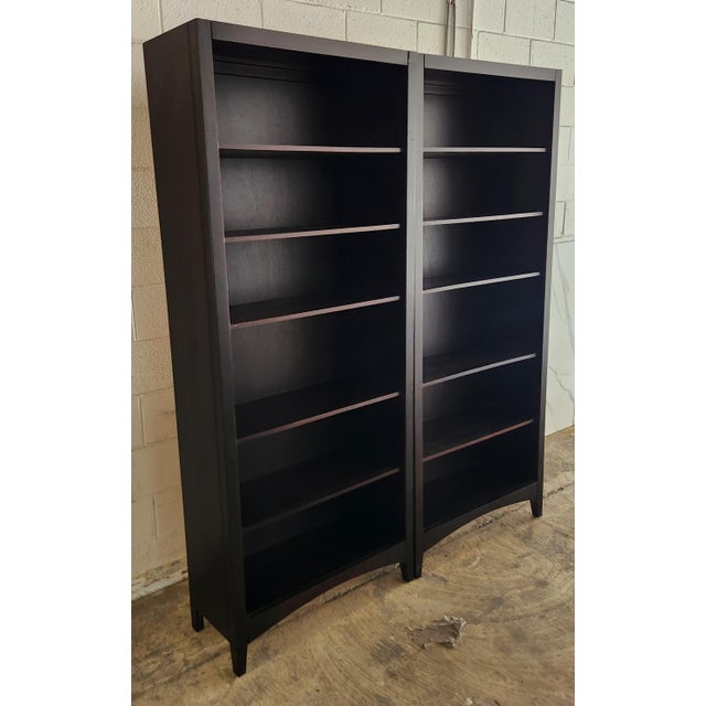 Matching Pair of Hamilton Heritage Wood Bookshelves For Sale In Washington DC - Image 6 of 7