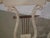 White Painted Shabby Chic Finish Lyre Back Settee Bench For Sale - Image 4 of 9