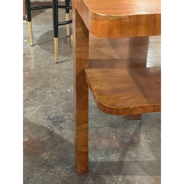 The Italian Art Deco Style Walnut Side Table is a sleek and elegant piece of furniture. With its rich walnut finish, this...