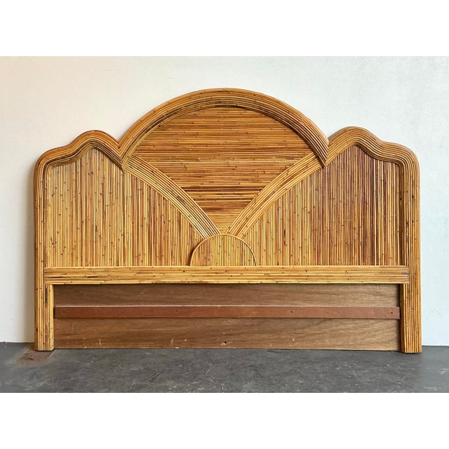 Vintage Pencil Reed King Headboard For Sale In West Palm - Image 6 of 12
