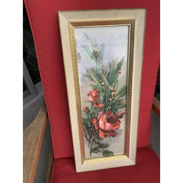 Vintage Catherine Klein Framed Lithograph Roses For Sale - Image 12 of 12