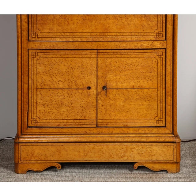 19th-Century Walnut Secretaire Abattant For Sale - Image 4 of 12