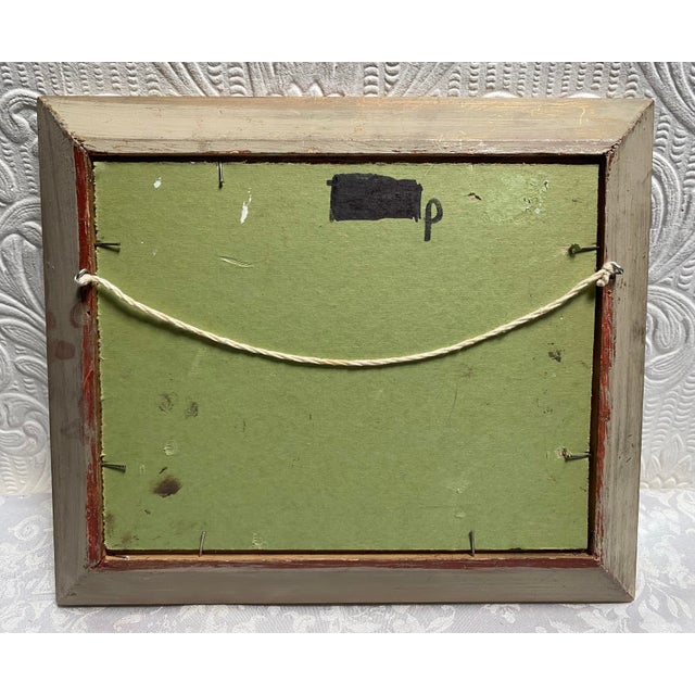 1950s Vintage Fauvist Southwestern Theme Oil Painting on Board, Framed For Sale - Image 4 of 5