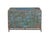 This Vintage Indian Painted Teakwood Chest on Iron Legs is handcrafted from solid teakwood, featuring layers of original...