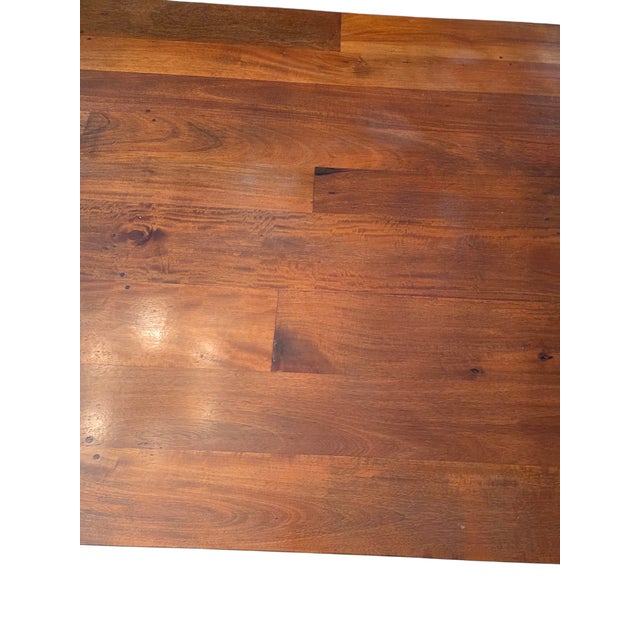 Vintage Custom Farmhouse Dining Room Table Shaker Harvest Primitive Plank Board For Sale - Image 10 of 18
