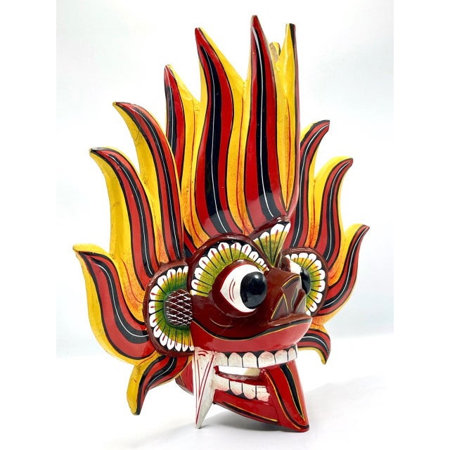 Carved Mayura Raksha Mask For Sale - Image 3 of 9