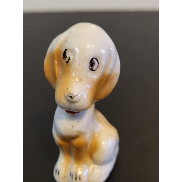 1970s Miniature Porcelain Japanese Dog Figurine For Sale In San Francisco - Image 6 of 10