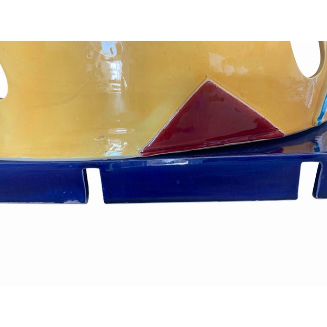 Judith Solomon Ceramic Vessel on Base For Sale - Image 9 of 10