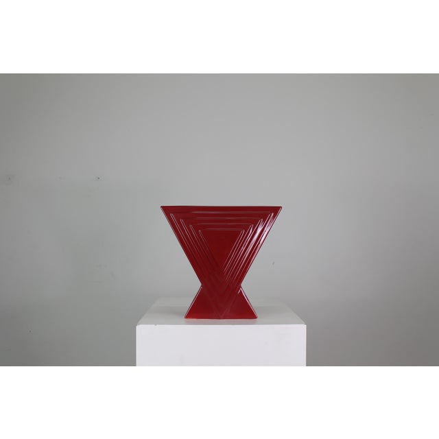 Y29 Vase in Red Enameled Ceramic by Ettore Sottsass for Poltronova, 1970 For Sale - Image 6 of 6