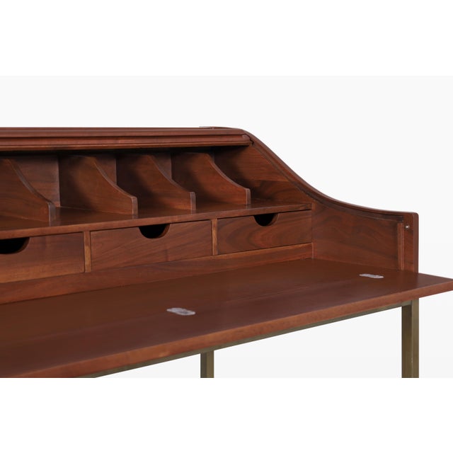 Mid-Century Walnut Roll-Top Desk by John Kapel for Glenn of California For Sale - Image 11 of 14