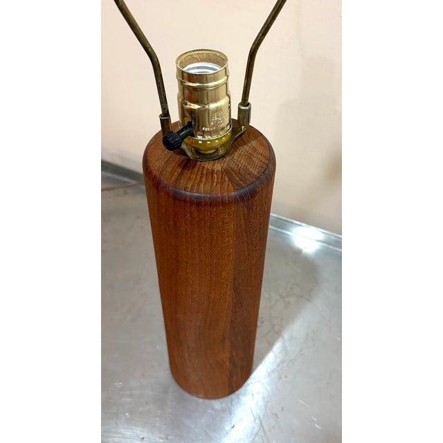 George Kovacs Midcentury Teak Post Lamp For Sale - Image 6 of 6