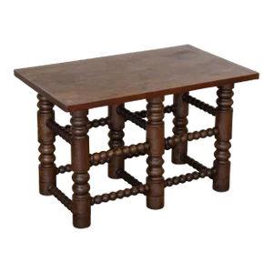 1940s French Oak Coffee Table in the Style of Charles Dudouyt
