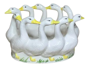 Vintage Porcelain Ducks Candy Dish