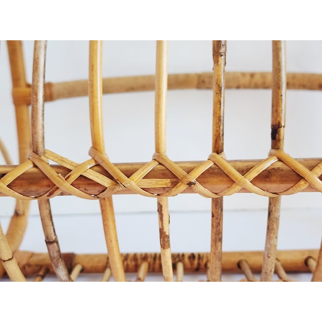 Mid-Century Bamboo & Rattan Magazine Rack For Sale - Image 12 of 12