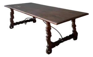 Vintage 18th Century Monumental Lyre Table
