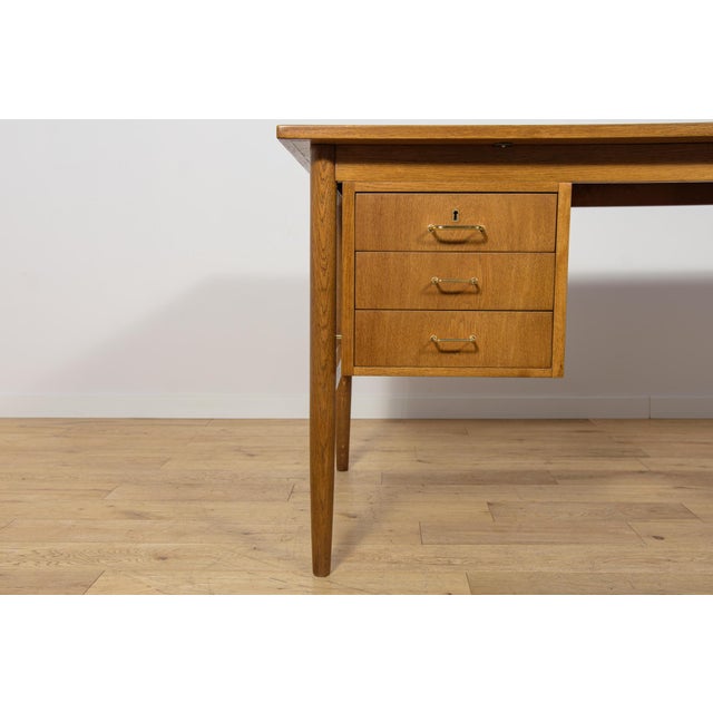 Mid-Century Modern Oak Executive Desk, Denmark, 1960s For Sale - Image 11 of 18