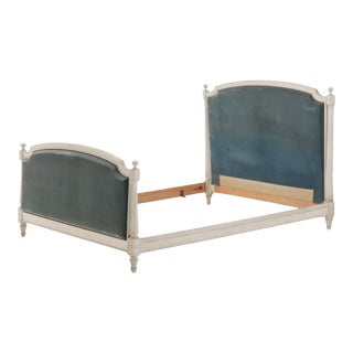 Painted French Louis XVI Style Full Size Bed Circa 1920. For Sale