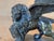English 19th Century English Patinated White Metal Herald Lion With Wings For Sale - Image 3 of 6