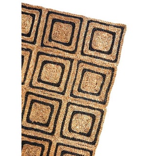 Rush House for Chairish Meridian Seagrass Rug - Natural/Black, 8' x 10' For Sale