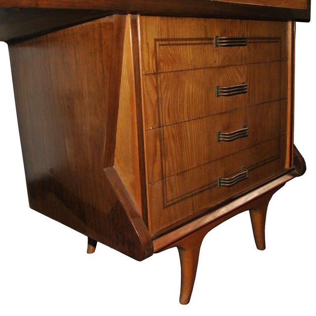 Wood Modern Italian Wooden Display Cabinet For Sale - Image 7 of 8