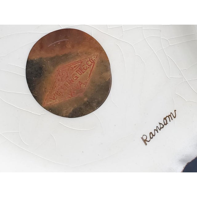 Vintage Wheeling Decorating Company WDC Ransom Creamer and Sugar Bowl Doves Roses Daisies For Sale - Image 15 of 16