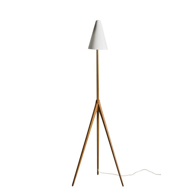 Mid-Century Modern Mid-Century Giraffe Lamp in Teak by Uno & Östen Kristiansson for Luxus Vittsjö, Sweden, 1950s For Sale - Image 3 of 7