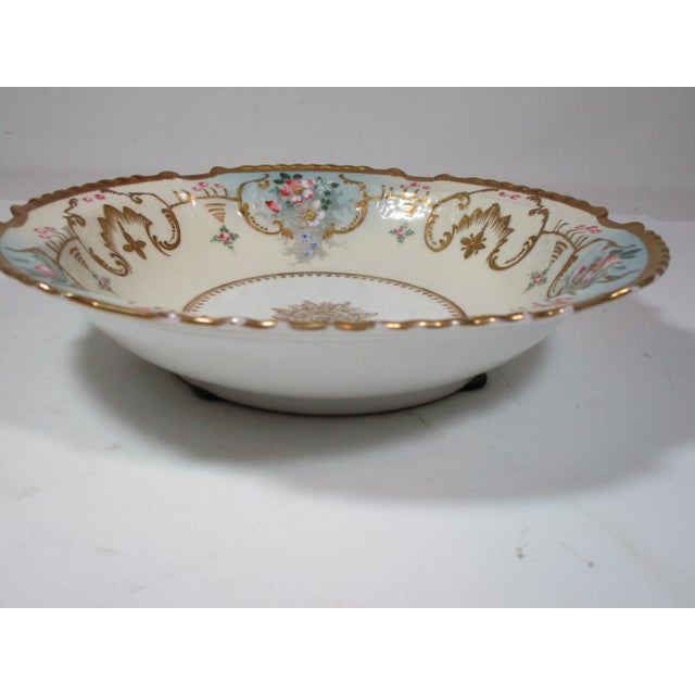 1940s 1940s French Limoges Hand Painted Bowl For Sale - Image 5 of 8