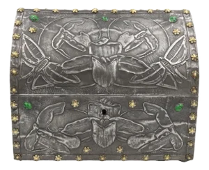 French Art Nouveau Gothic Form Box French, Circa 1910