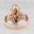 1900 - 1909 Victorian Pearl Green Stone Ring 14k Rose Gold Size 3.5 Ornate Antique For Sale - Image 5 of 7
