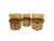 Wood Vintage Amber Glass Pitcher & Six Tumblers With Woven Wicker Sleeves, Set of 7 For Sale - Image 7 of 9